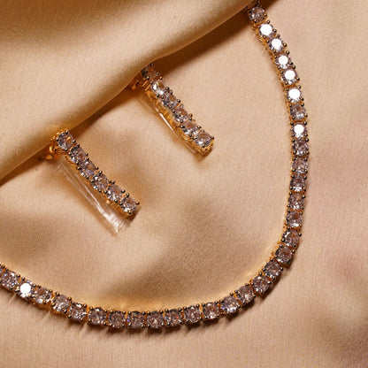 Classic Style American Diamond Necklace & Earring