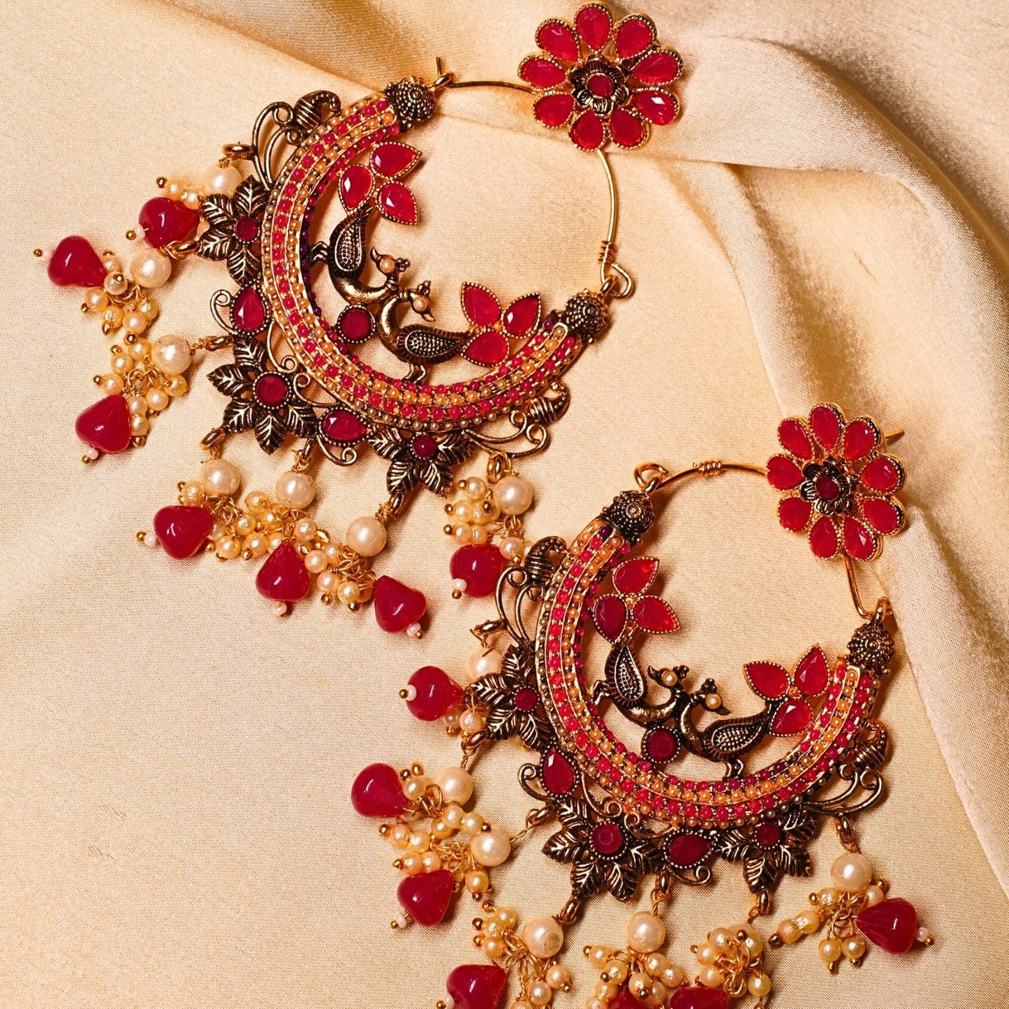 Chandbali Peacock Earrings